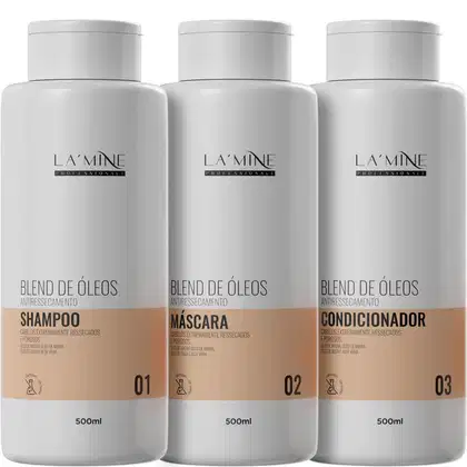 Imagem do produto La'Mine Blend de Óleos - Kit Antiressecamento Trio (3 Produtos)