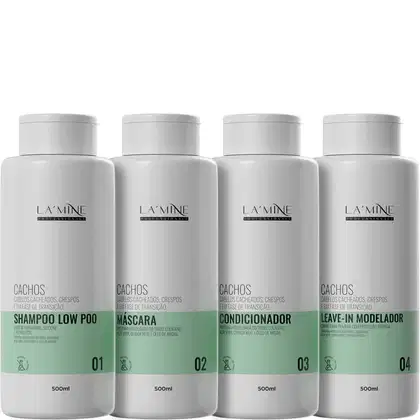 Imagem do produto La'Mine Cachos - Kit Cabelos Cacheados Completo (4 Produtos)