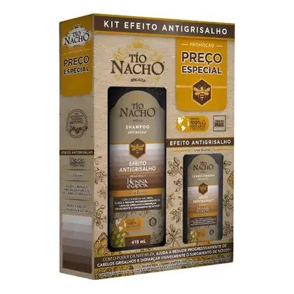 Imagem do produto Tio Nacho Kit Efeito Antigrisalho Shampoo 475ml e Condicionador 200ml