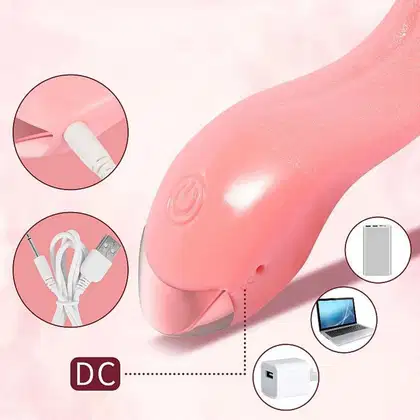 Imagem do produto Estimulador de Clitóris Oral Língua Texturizada Realista 10 Modos de Estimulação