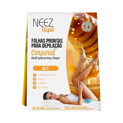 Imagem do produto NEEZ DEPIL FOLHAS DEPILATORIA CORPORAL MEL 20UN