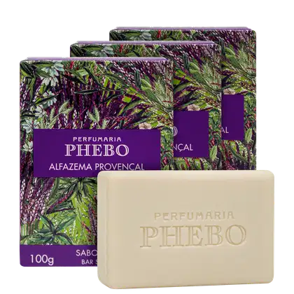 Imagem do produto Kit Phebo Mediterrâneo Alfazema Provençal - Sabonetes em Barra 3x100g