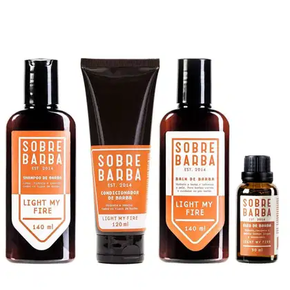 Imagem do produto Quarteto Sobrebarba - Shampoo, Condicionador, Balm e Óleo - Light my Fire