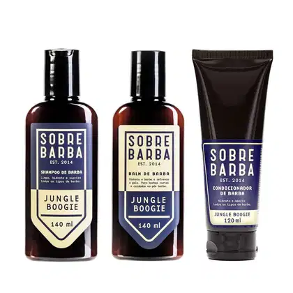 Imagem do produto Trio Sobrebarba - Shampoo, Condicionador e Balm de Barba - Jungle Boogie