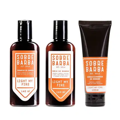Imagem do produto Trio Sobrebarba - Shampoo, Condicionador e Balm de Barba - Light my Fire