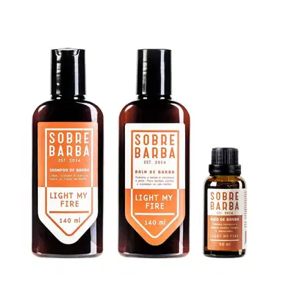 Imagem do produto Trio Sobrebarba - Shampoo, Balm e Óleo de Barba - Light my Fire