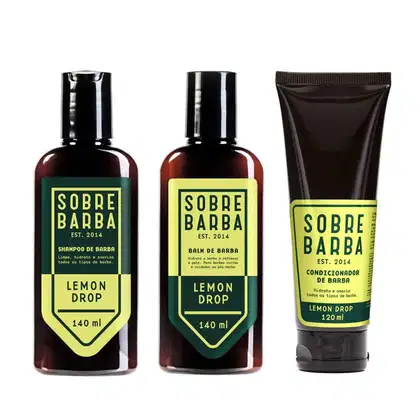 Imagem do produto Trio Sobrebarba - Shampoo, Condicionador e Balm de Barba - Lemon Drop