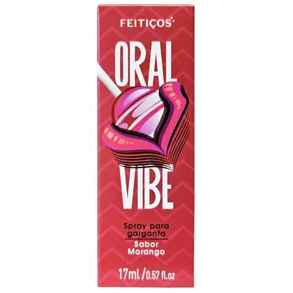 Imagem do produto Oral Vibe Morango - Spray Garganta Beijável Saliva Facilitador 15g