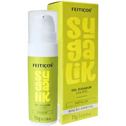 Imagem do produto Sugalik Gel Sugador Liquido Beijavel Pistache Vibra Anima Potencializa Sensação 15g