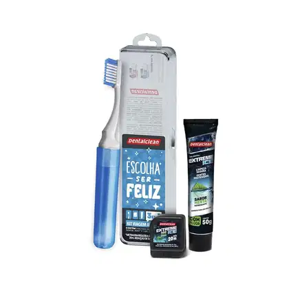 Imagem do produto Dentalclean Kit Viagem Escova Dental + Fio Dental + Creme Dental
