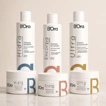 Imagem do produto Kit Cronograma Capilar B'Ora Shampoo e Máscara Hidratação Nutrição e Reconstrução