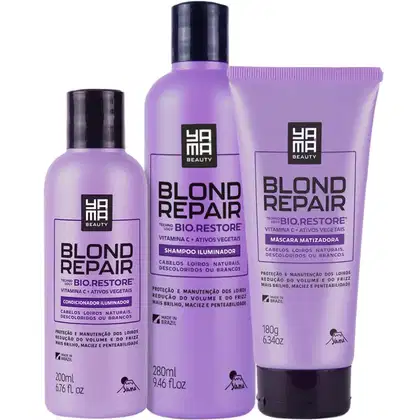 Imagem do produto Yamá Blond Repair - Kit Iluminador Cabelos Loiros Trio (3 Produtos)