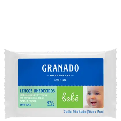 Imagem do produto Granado Bebê Erva-Doce - Lenços de Limpeza (50 unidades)