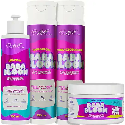 Imagem do produto Belkit BabaBloom - Kit Capilar Hidratação e Brilho Tutti Frutti Leave-in (4 Produtos)