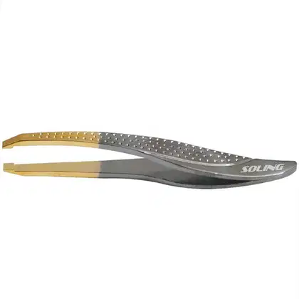 Imagem do produto Pinca de Depilação Soling 9cm Gold Titanium Tradicional
