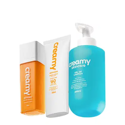 Imagem do produto Kit Creamy Skincare Vitamina C Protetor Solar Gel de Limpeza (3 produtos)