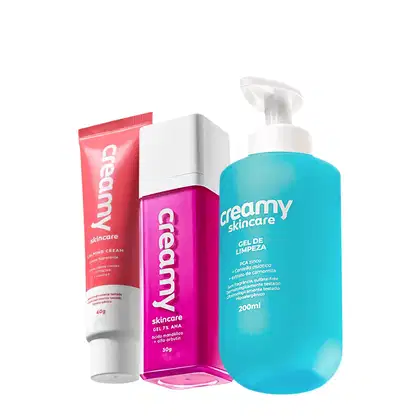 Imagem do produto Kit Creamy Skincare Gel de Limpeza Ácido Mandélico Calming Cream (3 produtos)