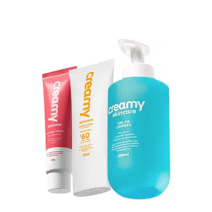 Imagem do produto Kit Creamy Skincare Gel de Limpeza Calming Cream FPS60 Protetor Solar (3 produtos)