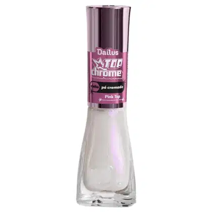 Imagem do produto Dailus Top Coat Chrome Esmalte Rosa Efeito Pó Cromado