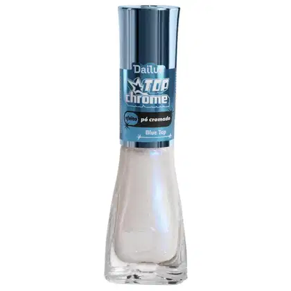 Imagem do produto Dailus Top Coat Chrome Esmalte Azul Efeito Pó Cromado