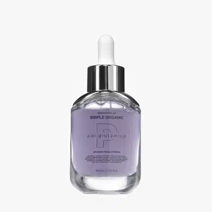 Sérum Facial Simple Organic Solução Poliglutâmico, 30ml.