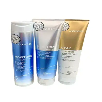 Imagem do produto Kit Joico shampoo Moisture 300ml, máscara Moisture 250ml e máscara KPAK 250 ml
