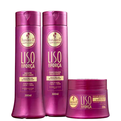 Imagem do produto Kit Haskel Liso com Força Máscara (3 produtos)