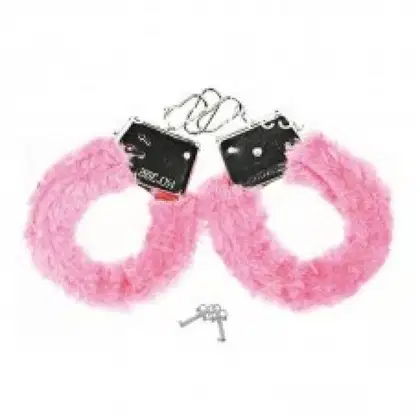 Imagem do produto Algemas de Metal com Pelúcia Linha Hand Cuffs - Rosa