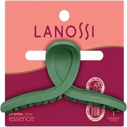 Imagem do produto Presilha para Cabelo Essence Verde Lanossi Beauty & Care para Fixação Confortável e Uso Diário