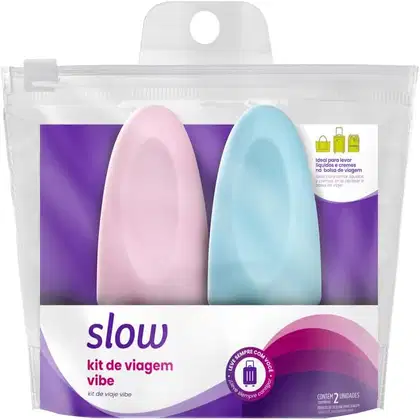 Imagem do produto Kit Vibe de Viagem Lanossi com 2 Frascos de Silicone Reutilizáveis para Higiene e Cosméticos