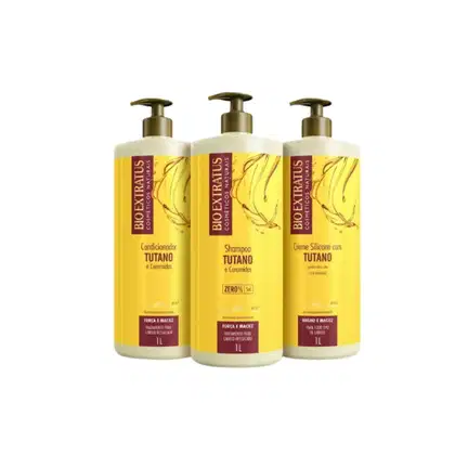 Imagem do produto Kit Tutano Bio Extratus 1L - Shampoo, Condicionador e Creme de Silicone com Filtro Solar - Hidratação Profunda