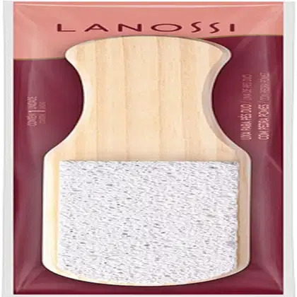 Imagem do produto Lixa e Pedra Pomes Wood para Pés com Cabo Lanossi Beauty & Care para Remoção de Calosidades