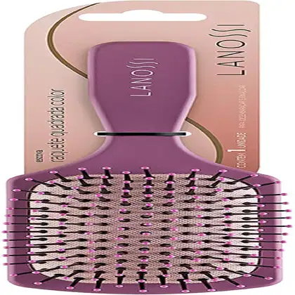 Imagem do produto Escova de Cabelo Raquete Quadrada Color Lanossi Beauty & Care Desembaraço Diário