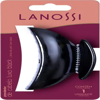 Imagem do produto Prendedor de Cabelo Luxo Lanossi Cor Preta Fixação Elegante para Uso Diário