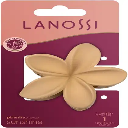 Imagem do produto Presilha para Cabelo Lanossi Sunshine Amarela – Fixação Suave, Acessório Capilar para Penteados