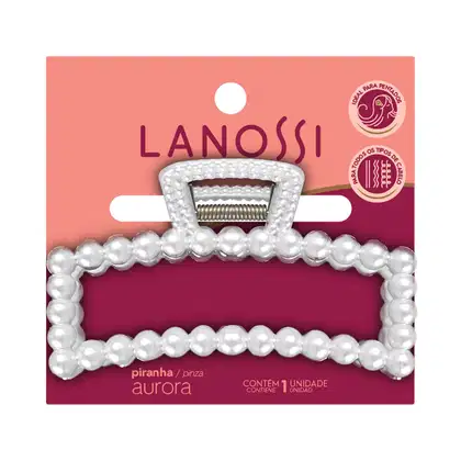 Imagem do produto Presilha para Cabelo Lanossi Aurora Perolada – Fixação Elegante, Acessório Capilar Sofisticado
