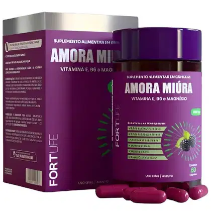 Imagem do produto FortLife Pharma Amora Miúra 1000mg - Suplemento Alimentar (60 Cápsulas)