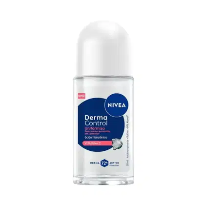 Imagem do produto Desodorante Antitranspirante Roll-On Nivea Derma Control Uniformiza Feminino 72h 50ml