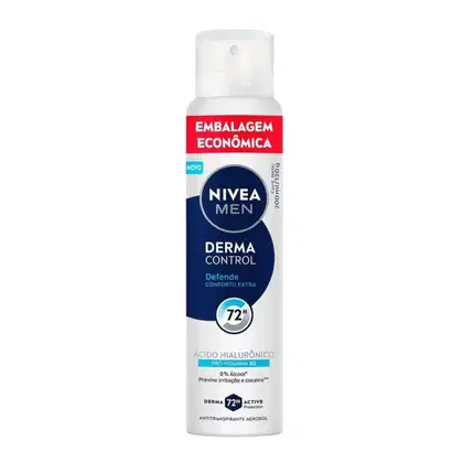 Imagem do produto Desodorante Antitranspirante Aerossol Nivea Men Derma Control Defende 72h 200ml