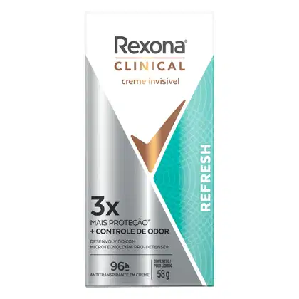 Imagem do produto Desodorante Antitranspirante Creme Rexona Clinical Refresh 96h 58g