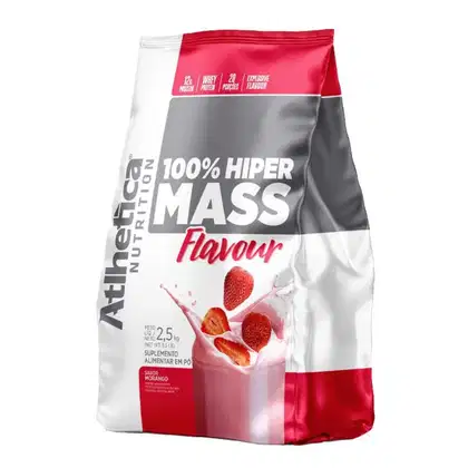 Imagem do produto Hiper Mass 100% Flavour Morango 2.5kg - Atlhetica Nutrition
