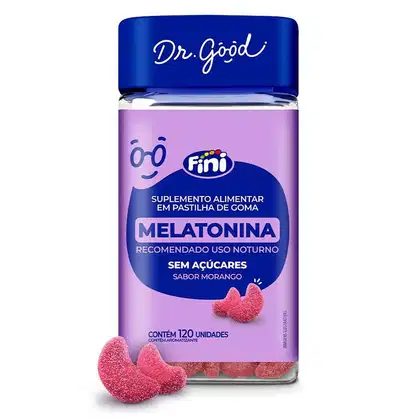 Imagem do produto Melatonina Fini Dr.Good 0,21mg Morango - 120 Gomas