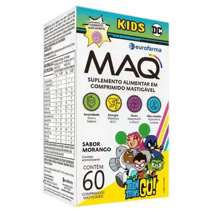 Imagem do produto MAQ kids Infantil Mastigavel 60cp sabor morango
