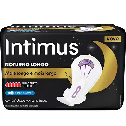 Imagem do produto Intimus Noturno Longo Extra Suave Abas 10un
