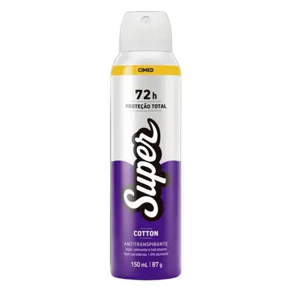 Imagem do produto Desodorante Antitranspirante Super Woman Cotton Aerossol 150ml