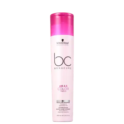 Imagem do produto Schwarzkopf Professional BC Bonacure pH 4.5 Color Freeze Micellar Silver - Shampoo Desamarelador 250ml