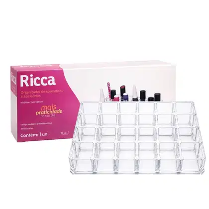 Imagem do produto Organizador de Cosméticos Ricca com 24 Divisórias Cod.3331