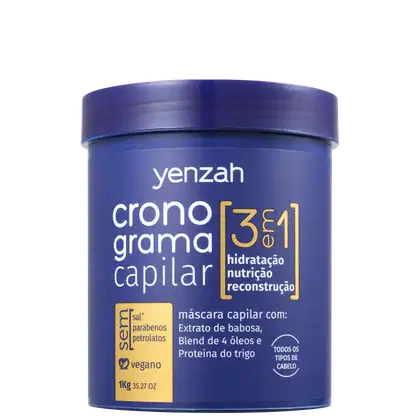 Imagem do produto Yenzah Cronograma Capilar 3 em 1 - Máscara Capilar 1kg