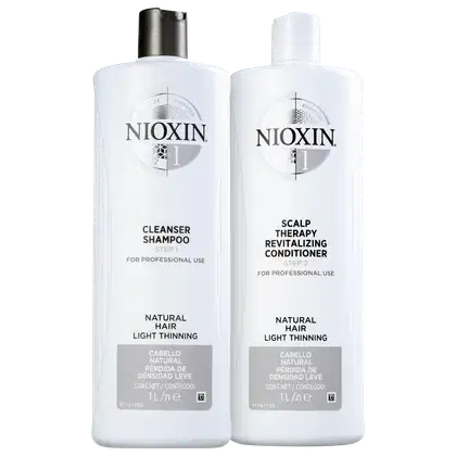 Imagem do produto Kit Nioxin Salon Duo Sistema 1 de Tratamento Contra Afinamento Capilar (2 Produtos)
