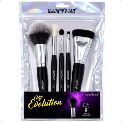 Imagem do produto Kit Macrilan Evolution: 5 Pinceis Para Maquiagem St3